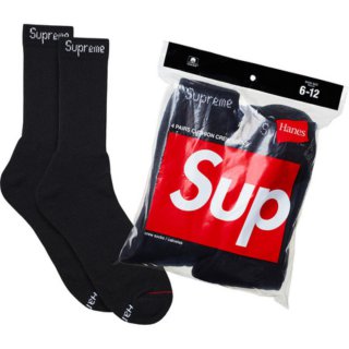 Supreme?/Hanes? Crew Socks (4 Pack)