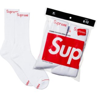 Supreme?/Hanes? Crew Socks (4 Pack)
