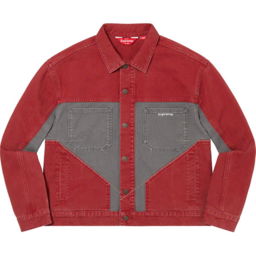2-Tone Paneled Denim Jacket