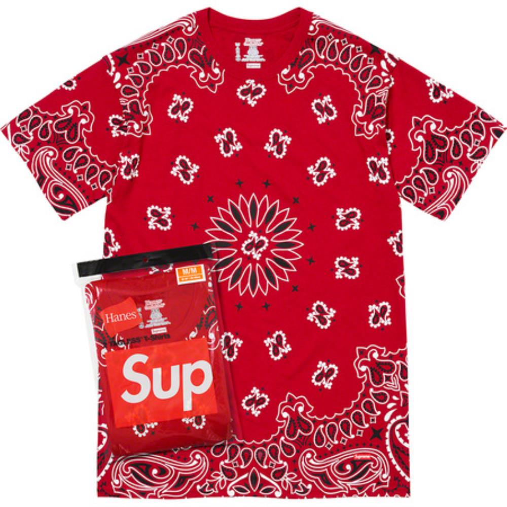Supreme?/Hanes? Bandana Tagless Tees (2 Pack)