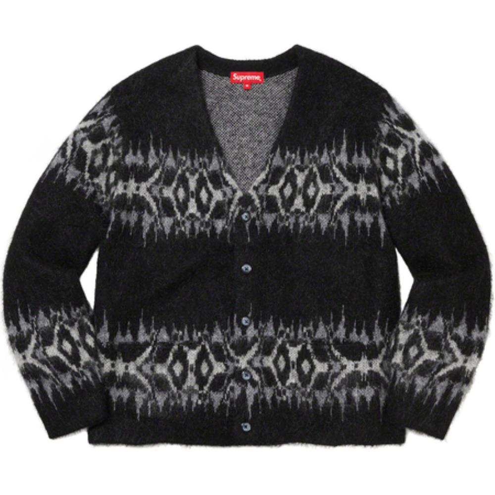 Abstract Stripe Cardigan