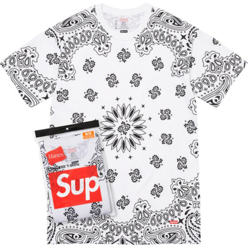 Supreme?/Hanes? Bandana Tagless Tees (2 Pack)
