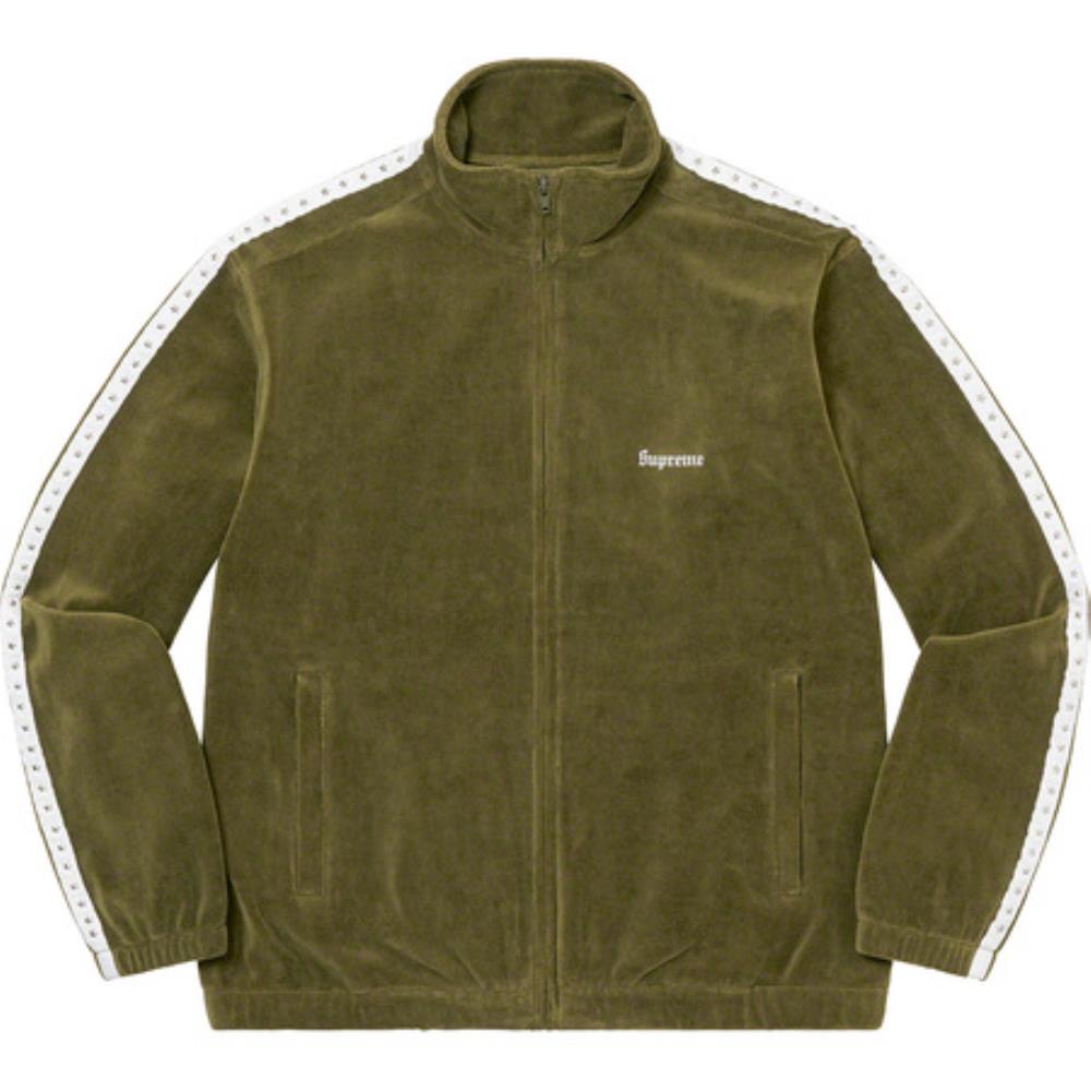 Studded Velour Track Jacket