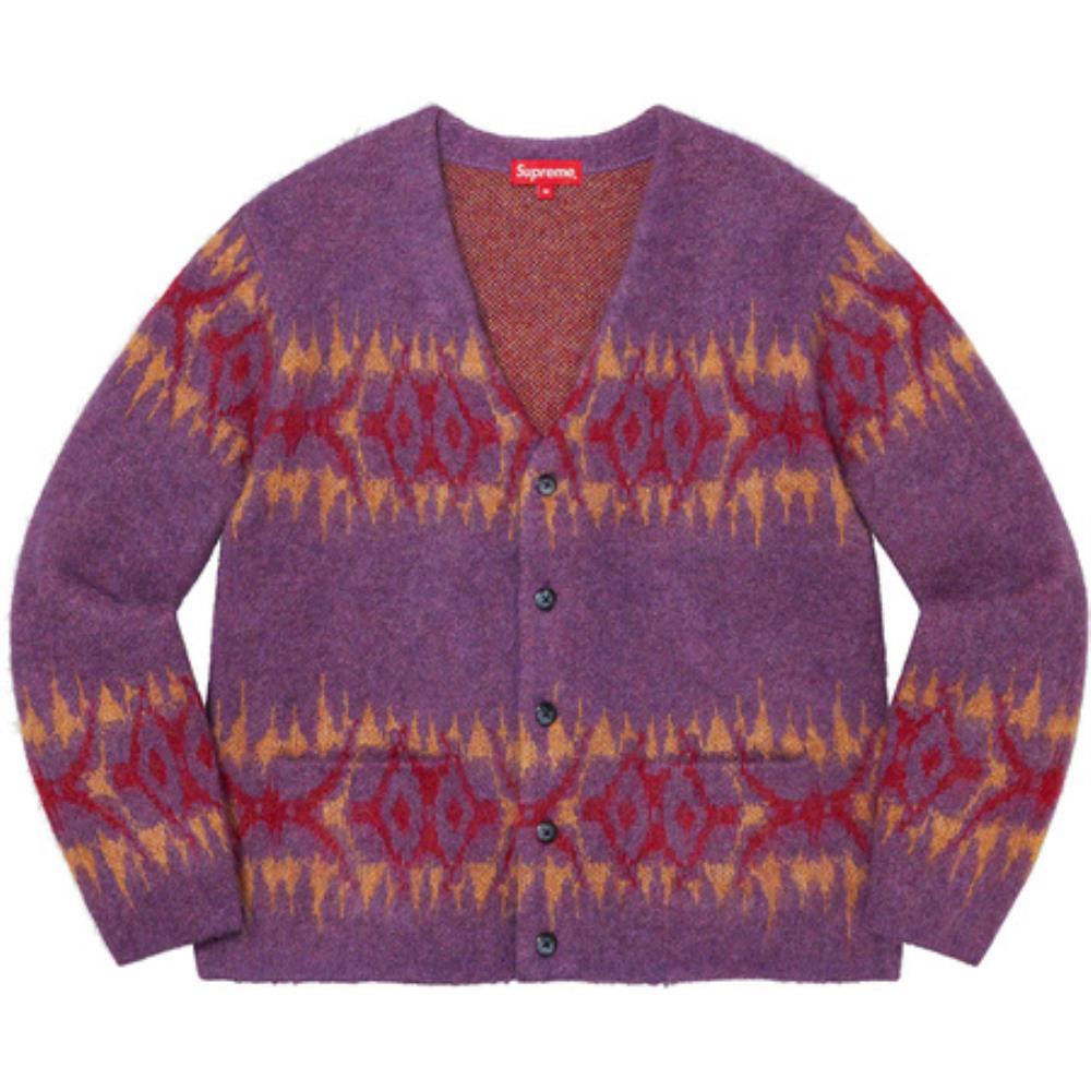 Abstract Stripe Cardigan