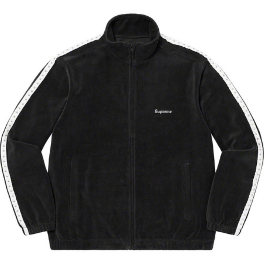 Studded Velour Track Jacket
